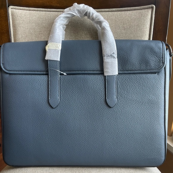 NWT！COACH SULLIVAN PORTFOLIO BRIEF (COACH C9875) GUNMETAL/DENIM - Picture 2 of 12